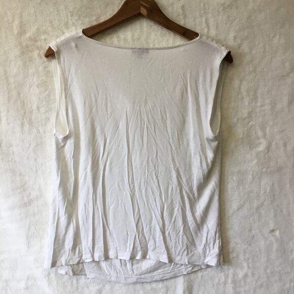 Talbots White Cowl Neck Tank Top - Picture 9 of 12